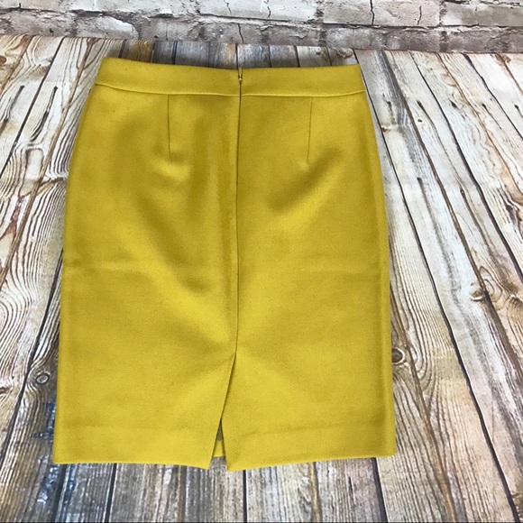 J. Crew mustard yellow number 2 pencil skirt - Picture 2 of 4